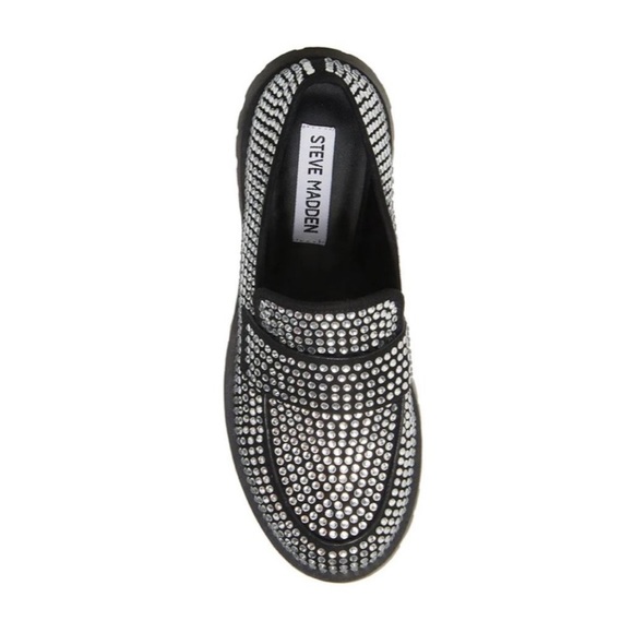 Steve Madden Trifecta Rhinestone Loafers - Picture 4 of 16